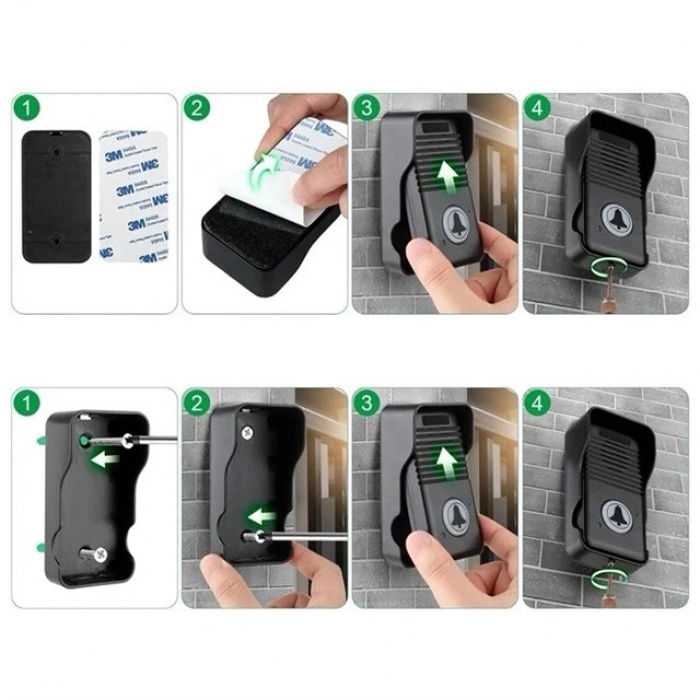 Hello D90 1000mAh Şarjlı Kapalı Devre Telsiz Kapı Zili ve İnterkom Sistemi Kesintisiz Çift Taraflı Sesli İletişim Telsiz