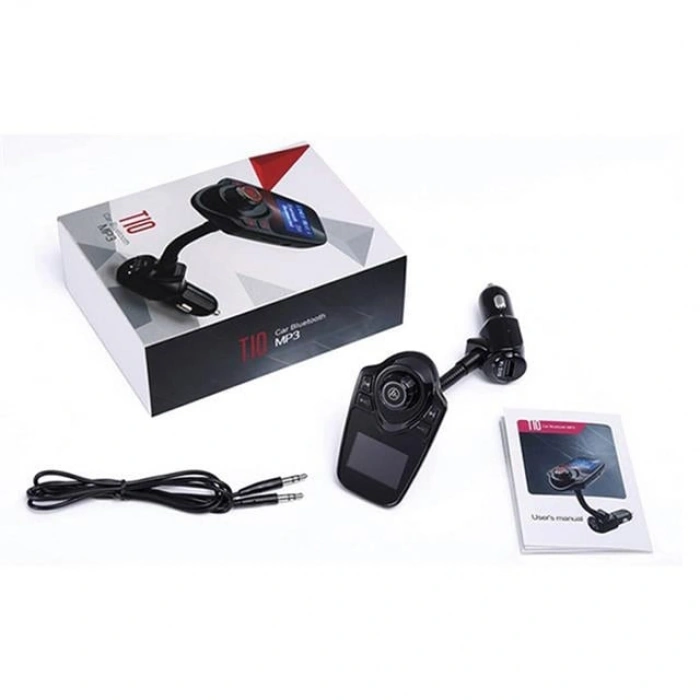 Hello T10 USB-SD-AUX-Bluetooth Destekli 2.1A FM Transmitter