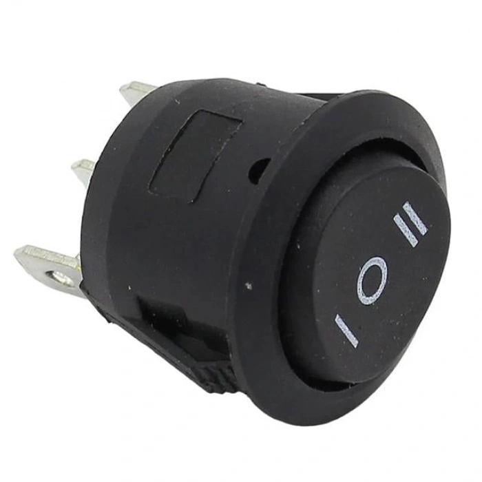 IC-134 Yuvarlak Işıksız On-Off-On 3P Anahtar