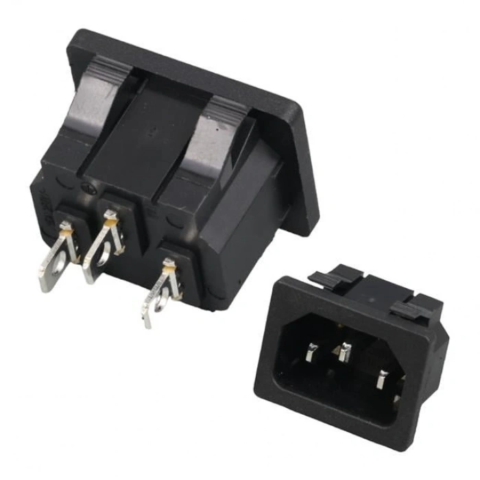 IC-212B C14 Power Soket Erkek Kulaksız As-04