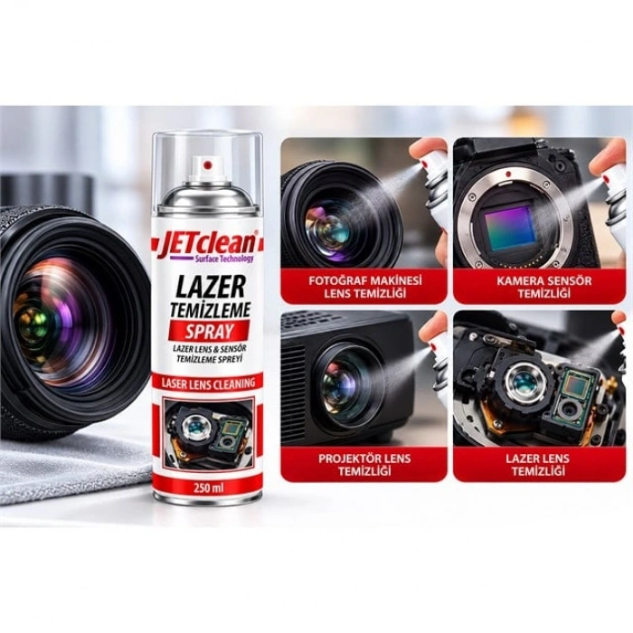JeTCLean 250ML Lazer Lens Sensör Temizleme Spreyi