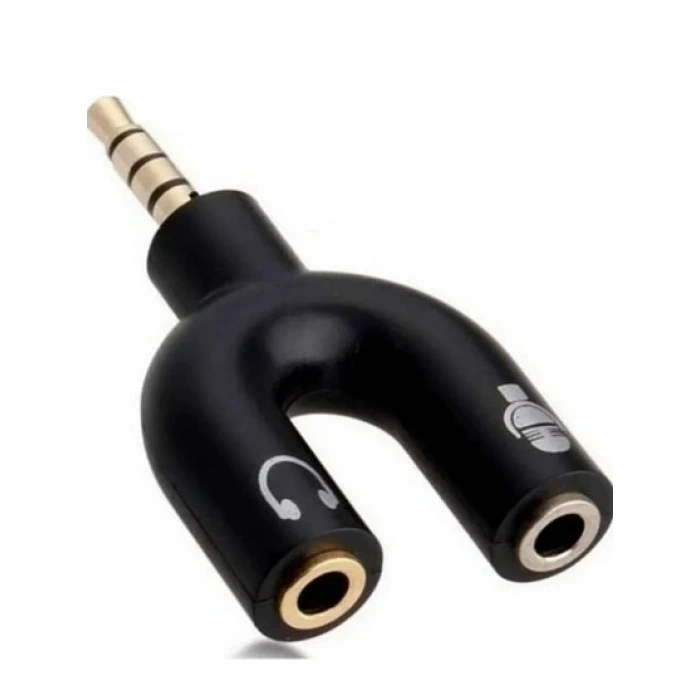 Kulaklık Mikrofon Birleştirici Adaptör 3.5mm Ayırıcı Aparat
