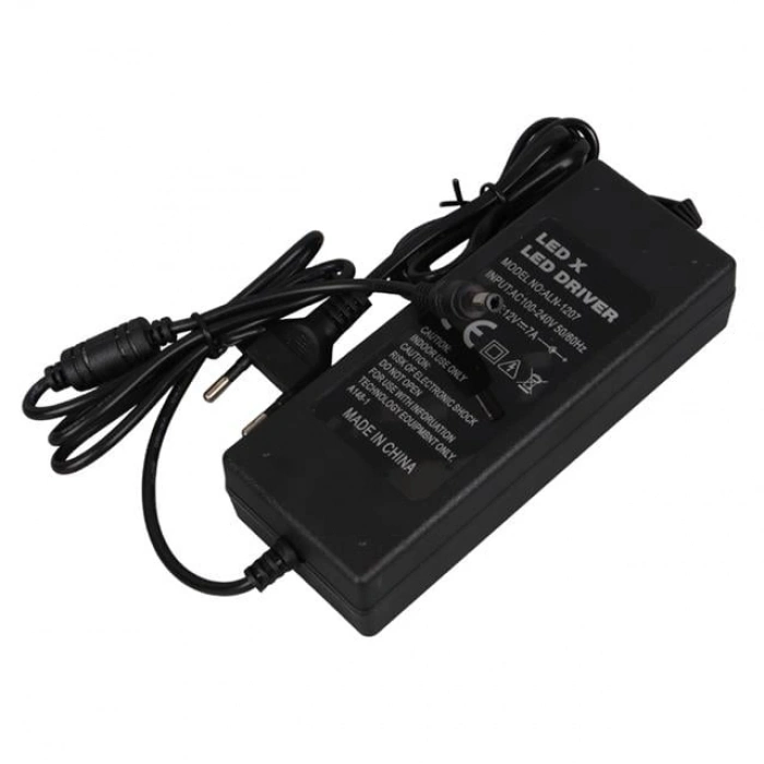Ledx ALN-1207 12 Volt - 7 Amper 5.5*2.5 Mm Uç Plastik Kasa Masaüstü Adaptör