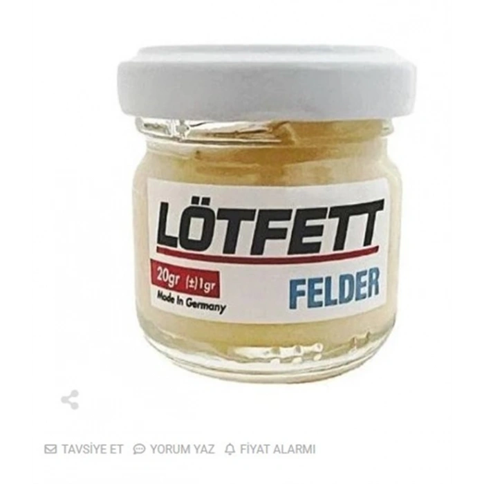 Lötfett 20 Gram Cam Şişede Lehim Pastası