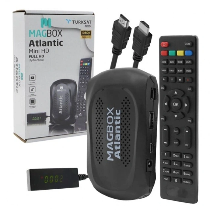 Magbox Atlantic Display Gözlü Tkgsli 1080P Full HD Mini Uydu Alıcısı