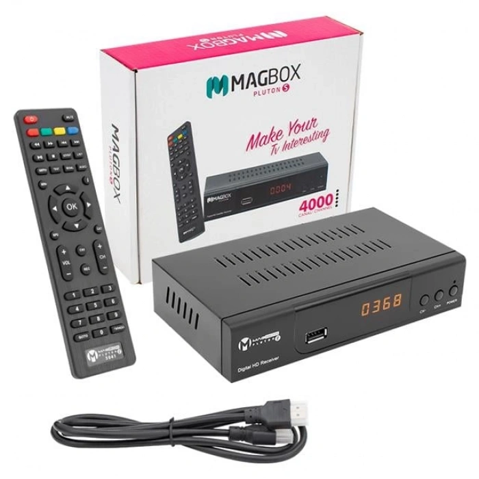 Magbox Pluton S Full HD TKGSli HDMI-Scart Girişli Kasalı Uydu Alıcısı