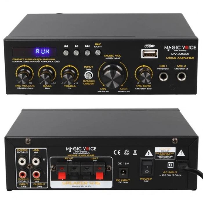 MagicVoice MV-22560 Dijital Karaoke Mikser Amfi