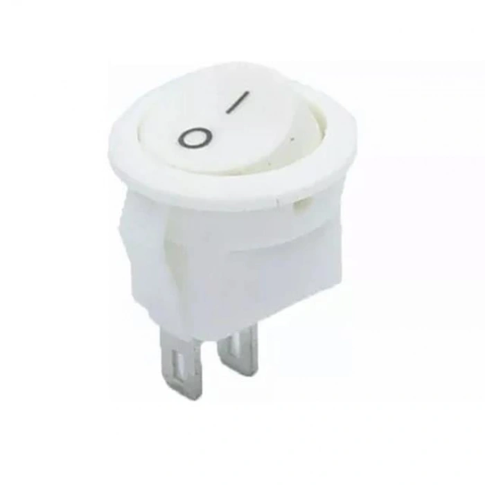 Mini Yuvarlak Işıksız ON-OFF Beyaz Anahtar IC-134E
