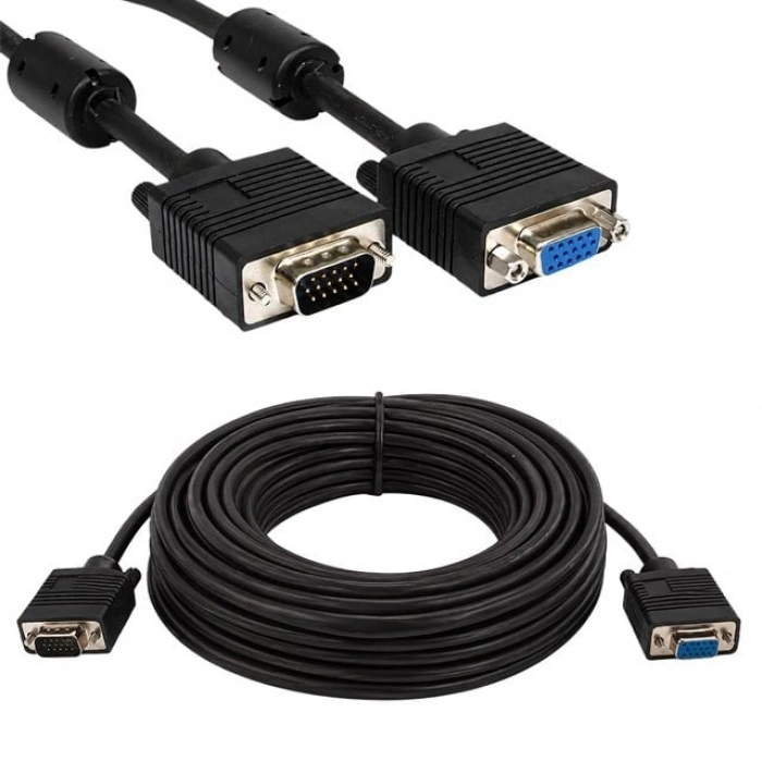 Narita HD15P Erkek/Dişi 15 Pin 30 Metre VGA Görüntü Uzatma Kablosu