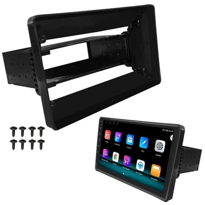 Navex NV-4287 Üniversal 10.1 Android Oto Tablet Çerçevesi 1 Din ABS Plastik Siyah