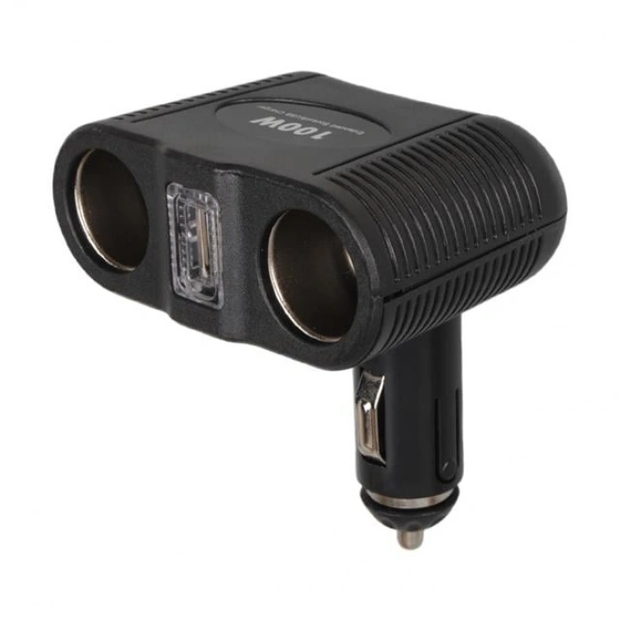 Olesson 1646 12-24V Tek USB Girişli 100W Çiftli Araç Çakmak Çoklayıcı