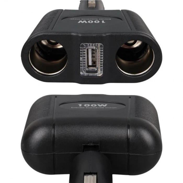 Olesson 1646 12-24V Tek USB Girişli 100W Çiftli Araç Çakmak Çoklayıcı