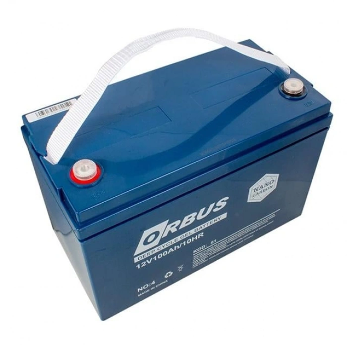 Orbus 12 Volt 100 Amper Karbon Jel Tip Akü (330x173x212 Mm)
