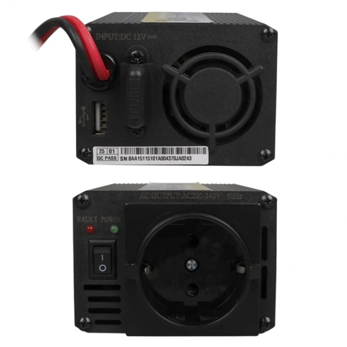 Orbus MS150W 150W 12V DC - 220V AC Modifiye Sinüs Araç Çakmaklık İnverteri