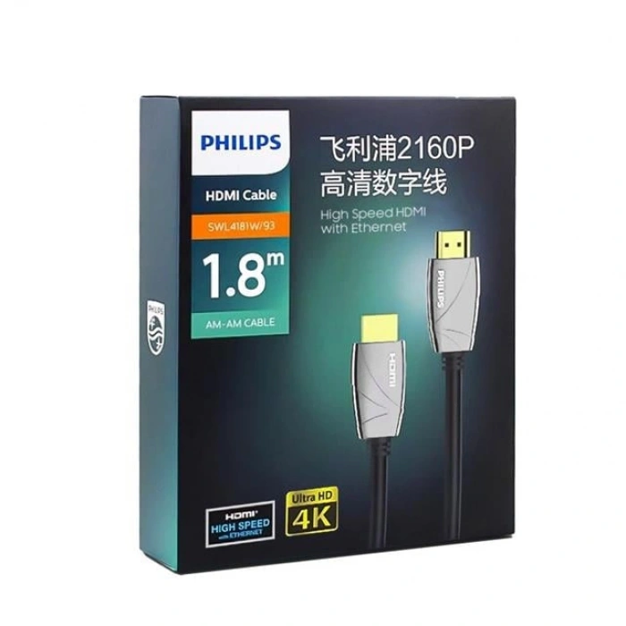 Philips 1.8 Metre 4K 60 Hz V2.1 HDMI Görüntü Kablosu SWL4181W/93