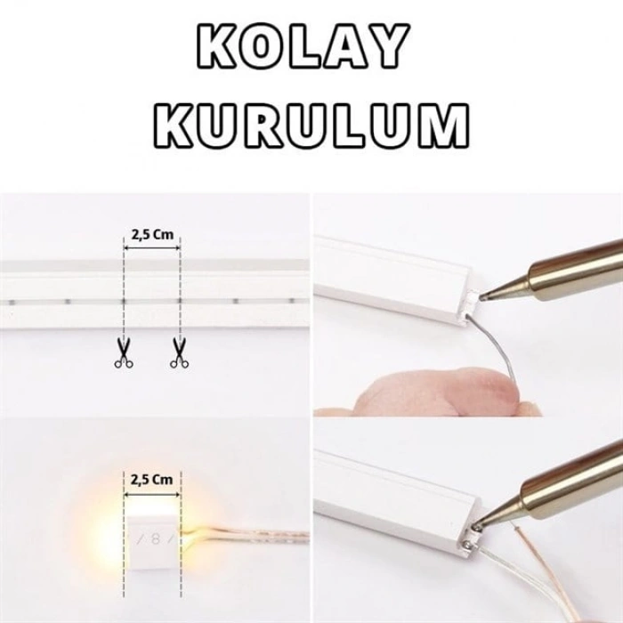 PowerMaster PM-5290 Silikon Kaplama 12 Volt 100 Metre Pembe Neon Led Şerit Aydınlatma