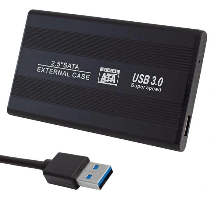 Powermaster PM-13948 Siyah 2.5 USB 3.0 Sata HDD Destekli Taşınabilir Harddisk Kutusu
