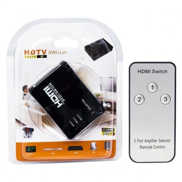 Powermaster 3 Giriş 1 Çıkış HDMI Switcher Toplayıcı PM-6853