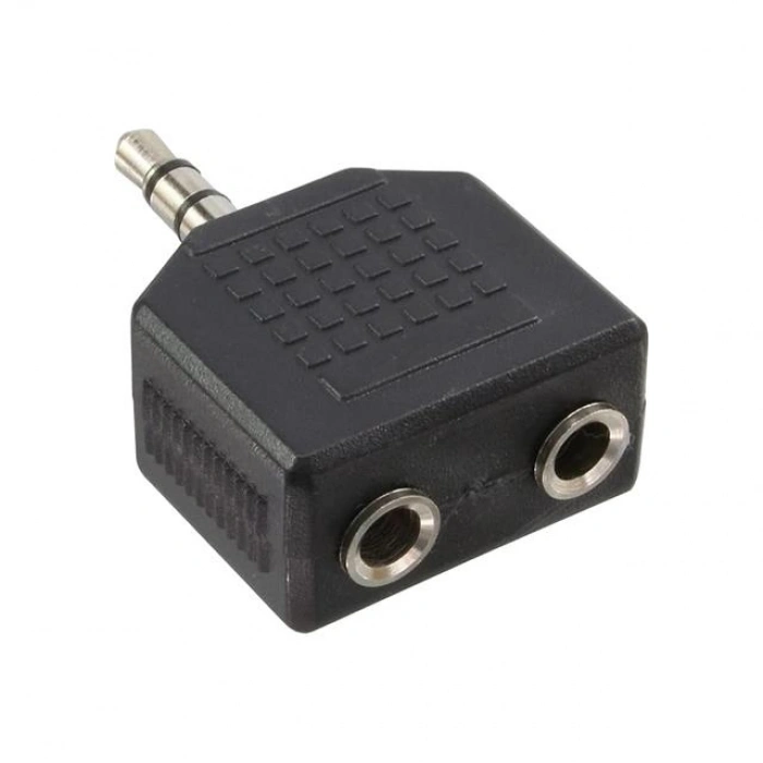 PowerMaster 3.5 Mm Stereo Erkek - 3.5 Mm 2 Dişi Çevirici Jack