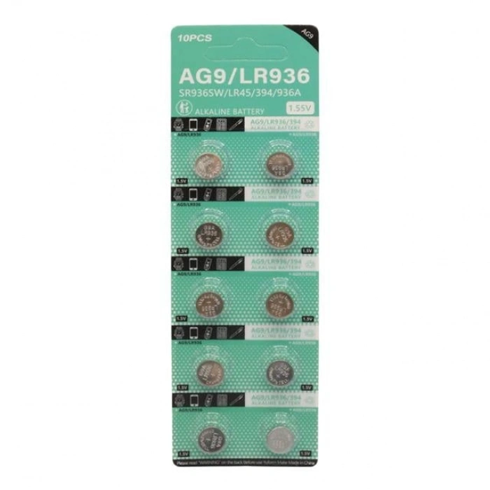 PowerMaster AG9 LR936 1.5V Alkalin Düğme Pil (10lu Paket)