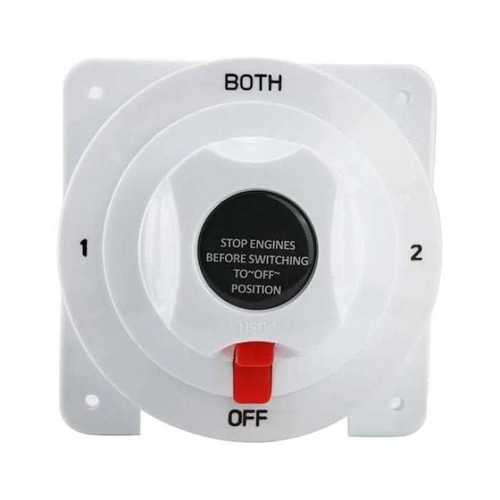 Powermaster PM-23102 Beyaz 175A 3P 12-24V 1+2 Çift Devreli 133 Mm Akü Şalteri (IC-275B)