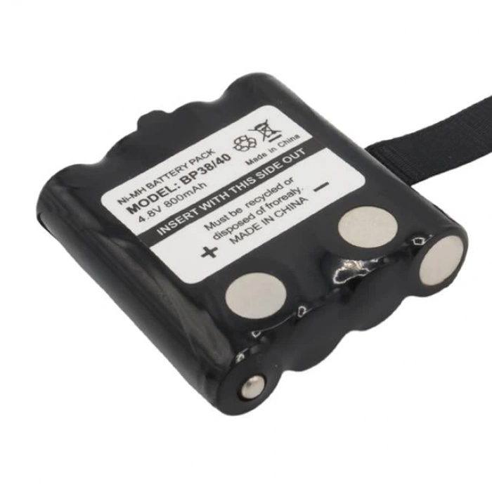 Powermaster BP38/40 NI-MH 4.8 Volt 700mAh Cobra Telsiz Pili Şarj Edilebilir Şarjlı 4xAAA