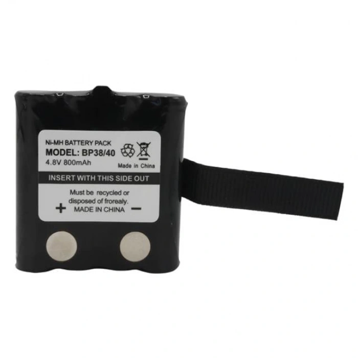 Powermaster BP38/40 NI-MH 4.8 Volt 700mAh Cobra Telsiz Pili Şarj Edilebilir Şarjlı 4xAAA