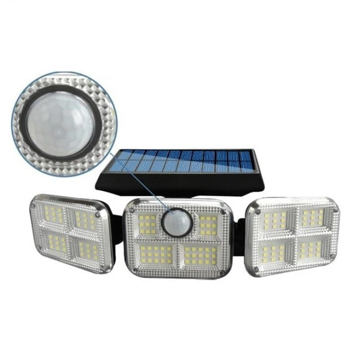 Powermaster FL-1727 Sensörlü 3 Çalışma Modlu 120 Smd Ledli Solar Duvar Bahçe Lambası