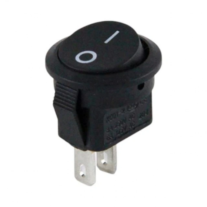 PowerMaster Mini Yuvarlak 2 Pin Işıksız ON-OFF Anahtar IC-134E
