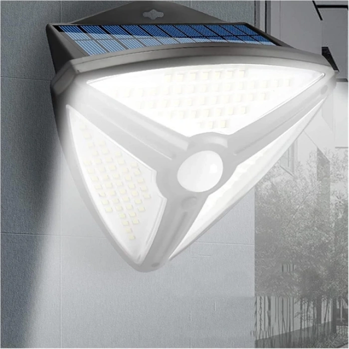 Powermaster MX-1219B 150 Cob Ledli Sensörlü 3 Modlu Solar Duvar Lambası