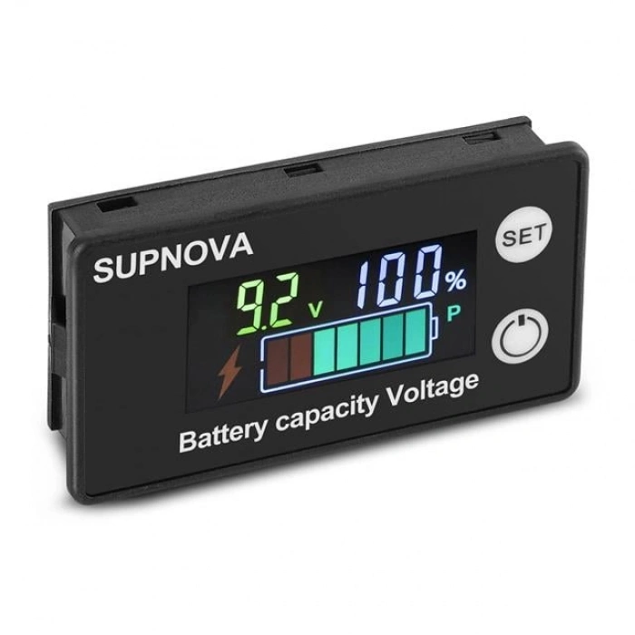Powermaster DC 8V-100V Kurşun Asit Lityum Pil Kapasite Göstergesi -Voltmetre Gerilim Ölçer (12V-24V-48V-72V)