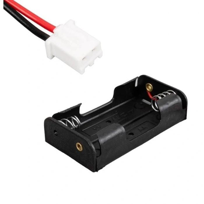 Powermaster IC-233A Plastik Siyah AA 2li Pil Yuvası
