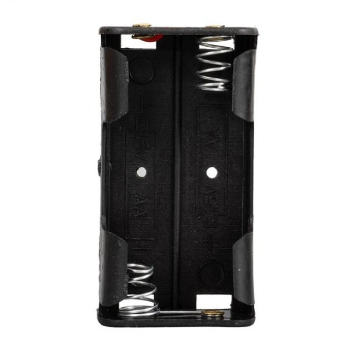 Powermaster IC-233A Plastik Siyah AA 2li Pil Yuvası