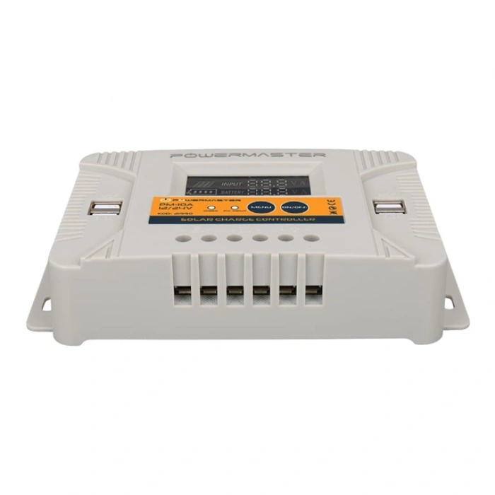 Powermaster PM-10A 12V-24V 10 Amper 4 USB Çıkışlı Dijital Ekranlı Solar Şarj Regülatörü