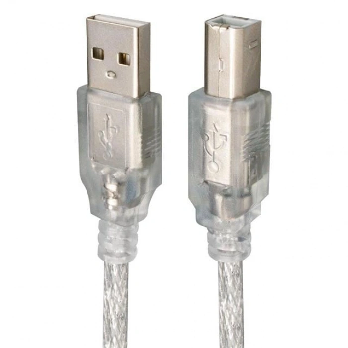 Powermaster PM-13012 Şeffaf 1.5 Metre USB 2.0 Yazıcı Kablosu