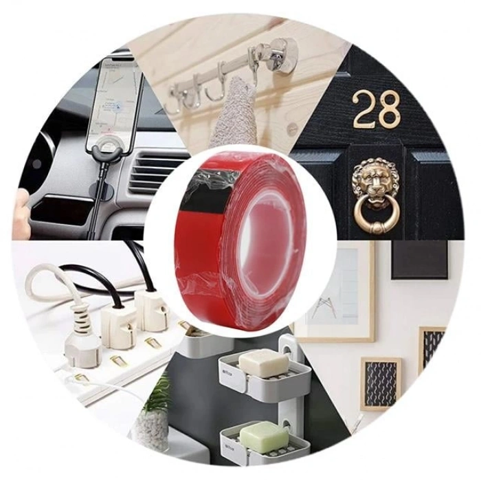 Powermaster PM-13381 19MM 2 Metre VHB Şeffaf Akrilik Silikonlu Esnek Çift Taraflı Bant (OGS Bantı)