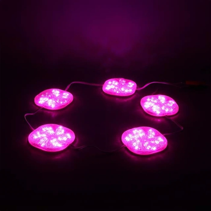 PowerMaster PM-14701 12 Volt 3 Watt Pembe Yanıp Sönen Çakar 6565-2835 Modül Led 65x65x12mm