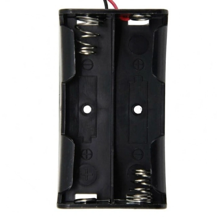 Powermaster PM-18650-2 Başlıklı 18650 Pil İçin Kablolu Zıt Yön İkili Pil Yuvası
