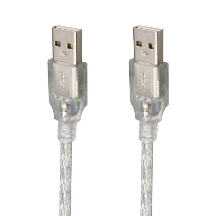 Powermaster PM-19803 Şeffaf 3 Metre Usb Erkek-Erkek Kablo