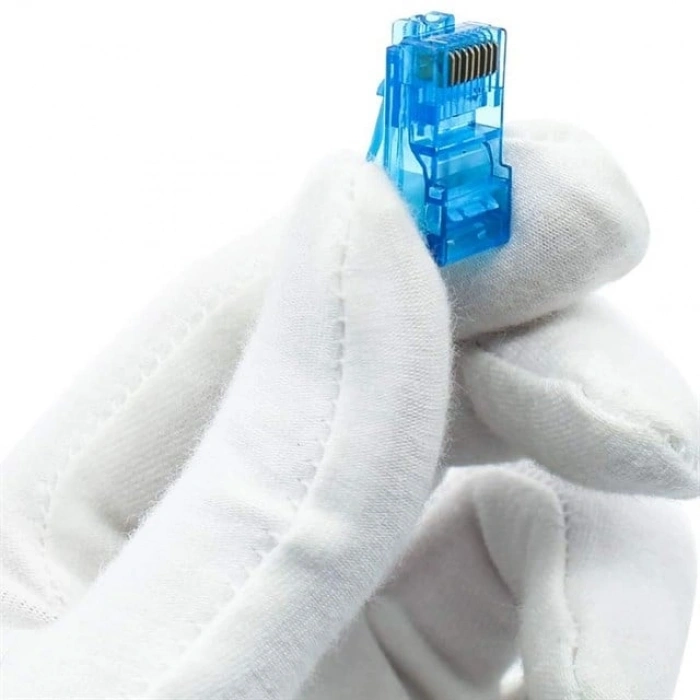Powermaster PM-22702 RJ45 RJ45 CAT6 8P/8C Mavi Soket (100lü Paket)