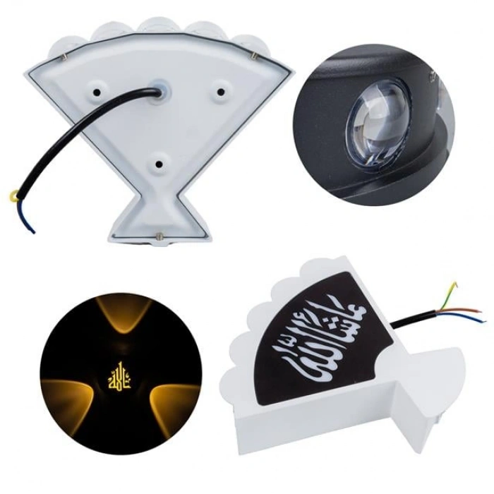 PowerMaster PM-24454 3000K Maşallah Arapça Üçgen Dekoratif LED Duvar Aplik