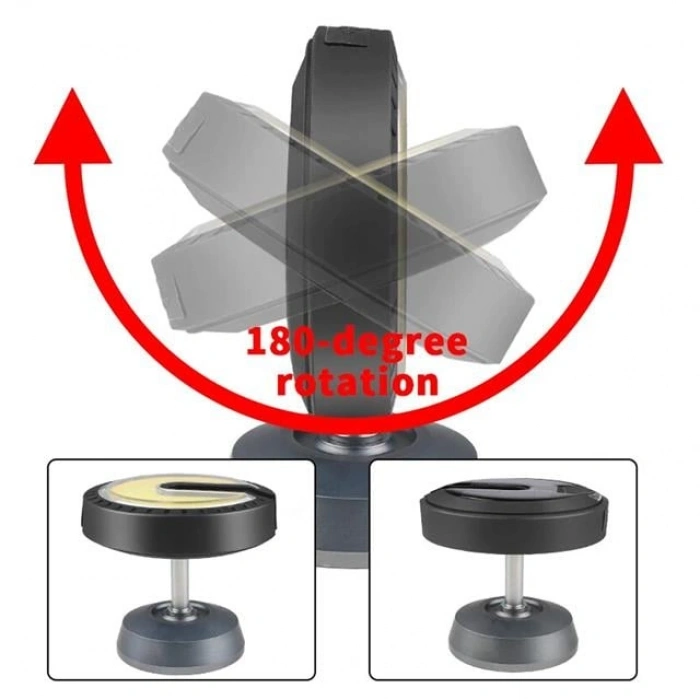 PowerMaster PM-24564 25 Watt USB - Type-C Girişli Cob Ledli Tek Yönlü 180 Derece Solar Çalışma Lambası