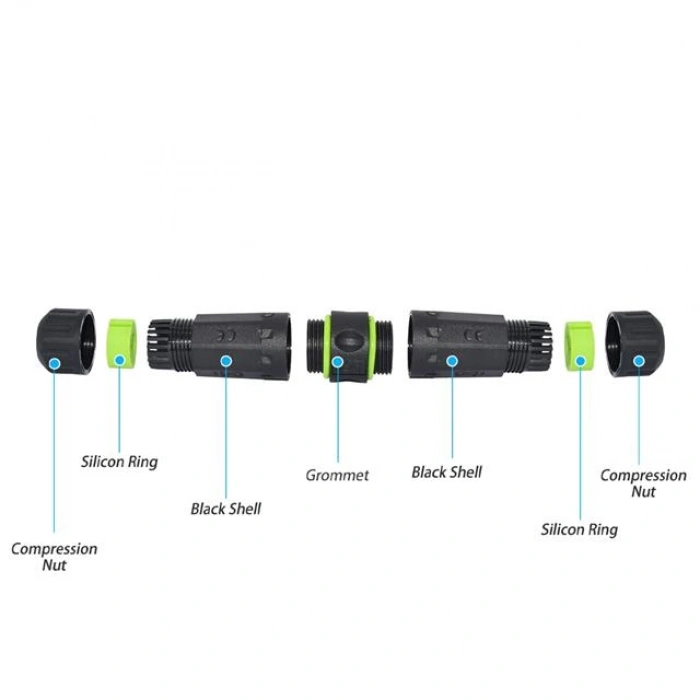 PowerMaster PM-24598 Dişi - Dişi IP68 Su Geçirmez 3.0 USB-A Konnektör