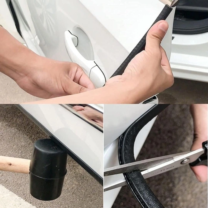 Powermaster PM-26301 U Tip Arac Kapı Çarpma Çizik Engelleyici Koruyucu 5MT Şerit - Gri