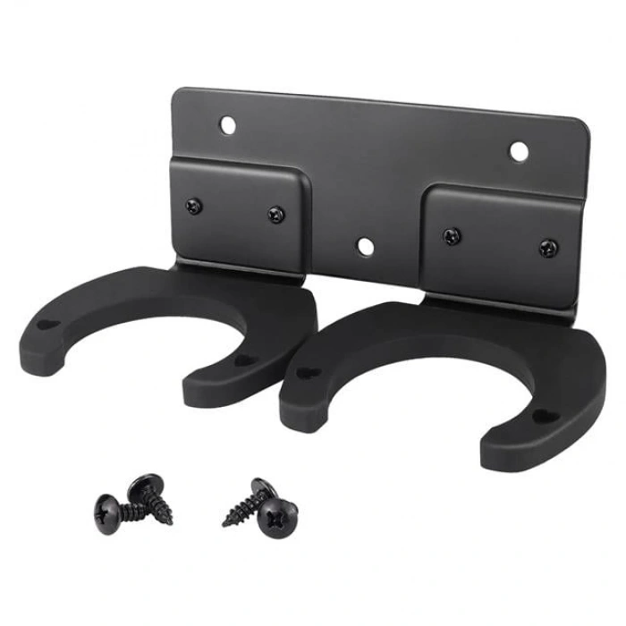 PowerMaster PM-26938 Duvara Monte Çift Mikrofon Tutucu Askı Metal Gövde