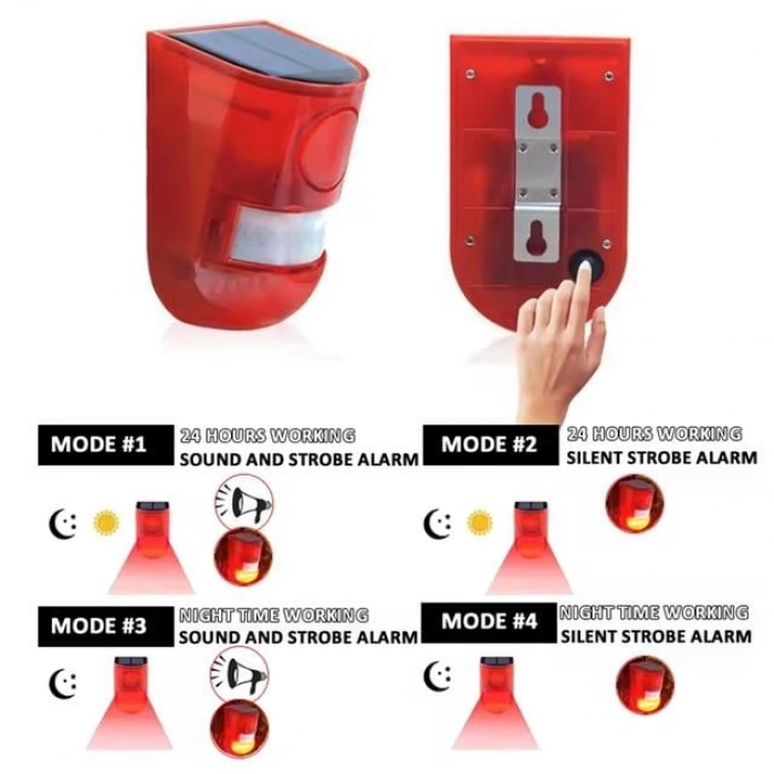 PowerMaster PM-26943 Sesli Hayvan Kovucu Alarm Cihazı Solar Panelli