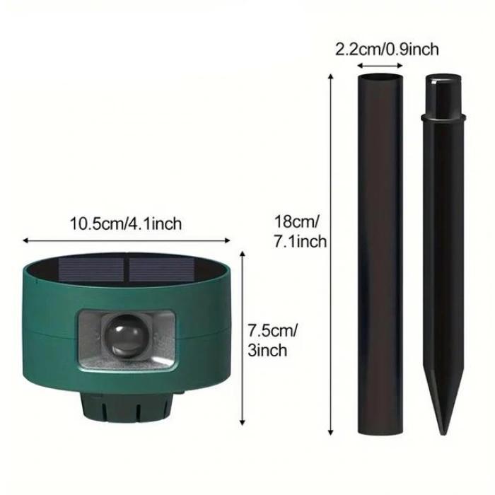 PowerMaster PM-26948 Ultrasonic Sesli Solar Hayvan Kovucu Alarm Cihazı 360 Derece Sensörlü
