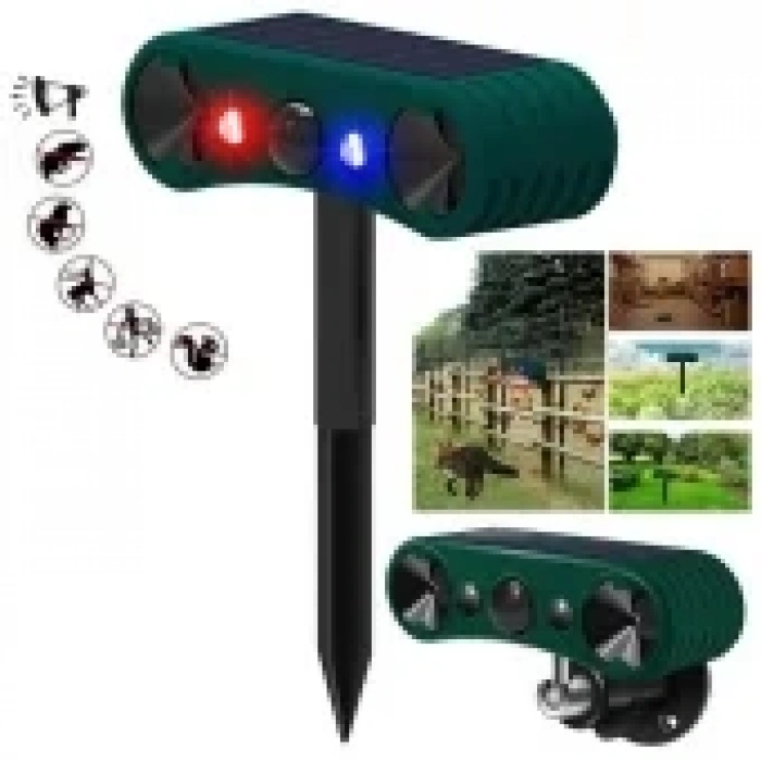PowerMaster PM-26958 Ultrasonic Sesli Siren Solar Hayvan Kovucu Alarm Cihazı Hareket Sensörlü