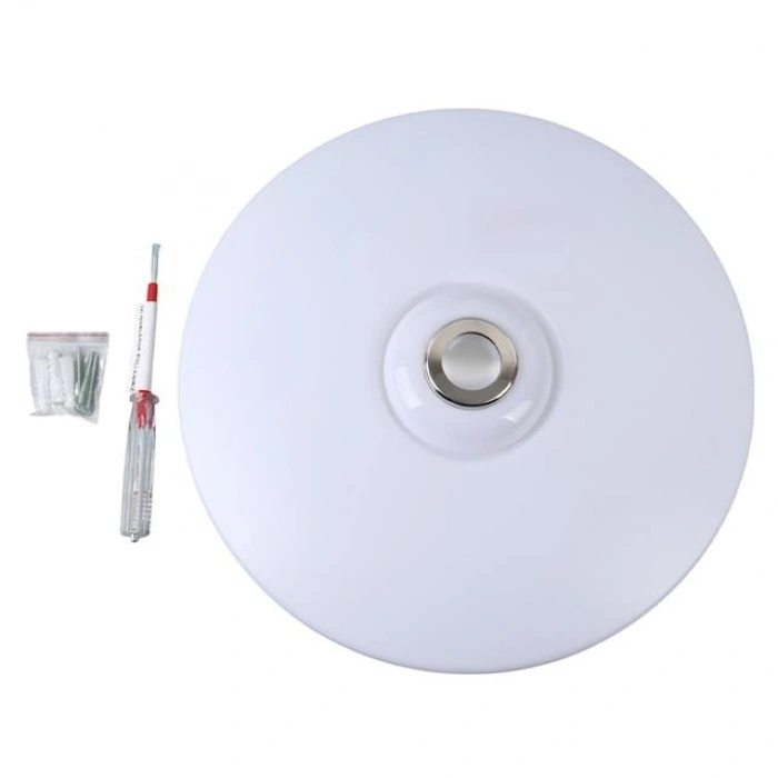 Powermaster PM-27331 Beyaz 34*9 Cm 24 Watt Bluetooth Hoparlörlü Tavan Aydınlatma (AL-BL301) Tornavida Hediyeli