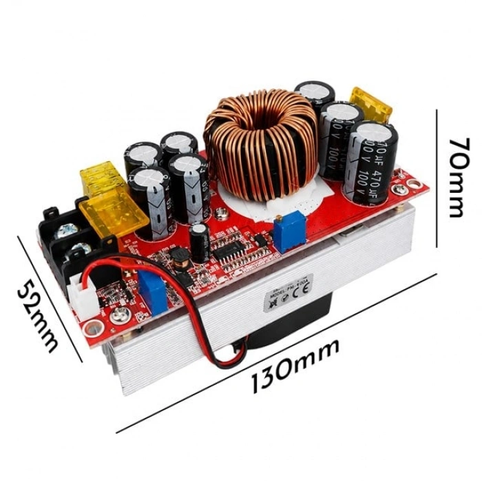 Powermaster PM-28740 1500 Watt 20 Amper 10-60V to 12-90V Ayarlanabilir Boost (Yükseltici) Modül